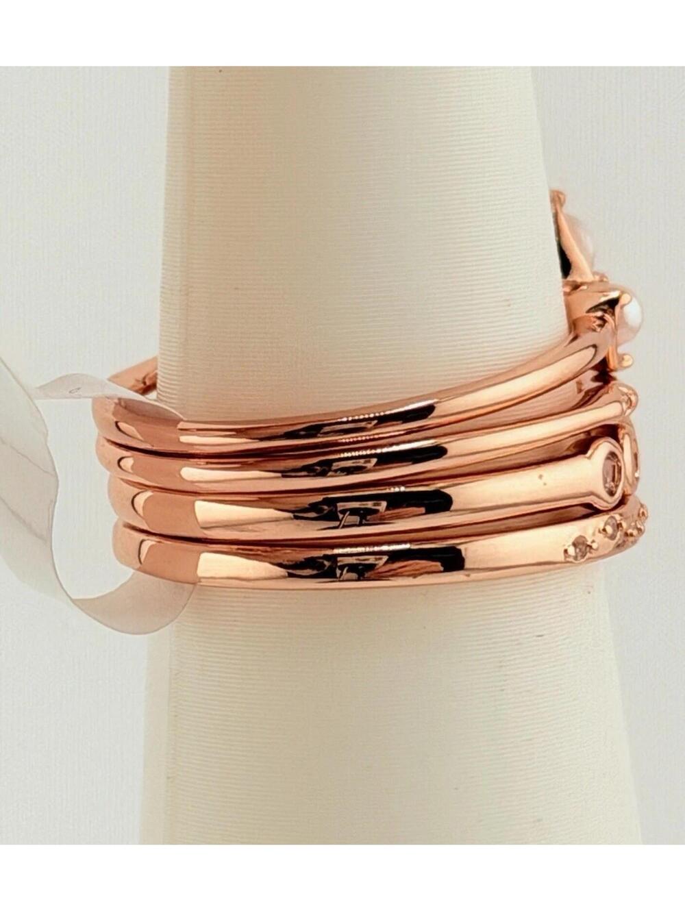 Bomb Party Delicates Ring Sz 10 "Dream Dancing On Quiet Wings" Pearl Rose Gold - Picture 2 of 4